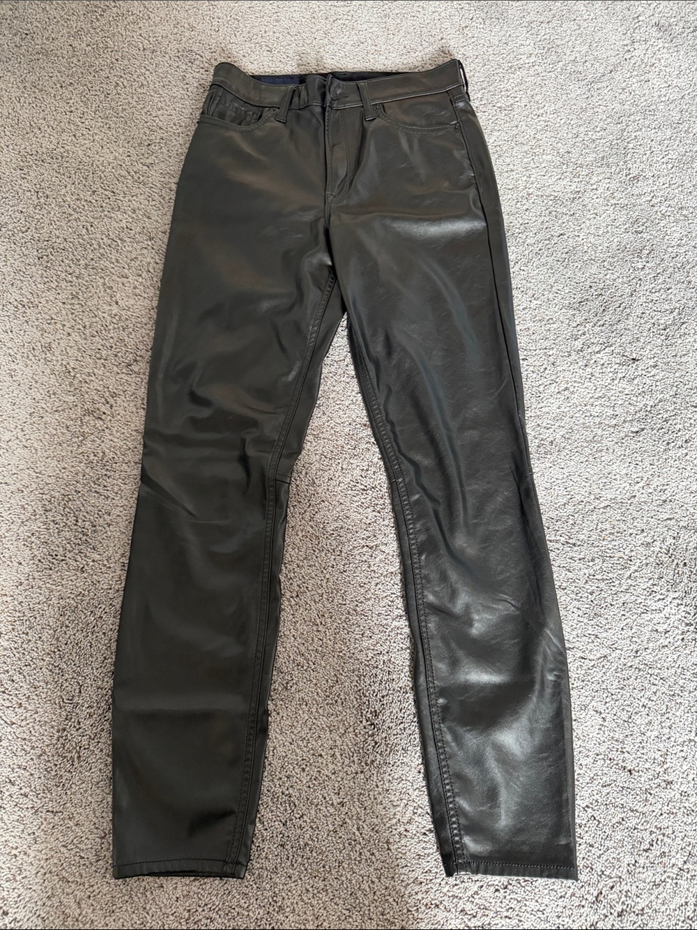 GAP Denium Women’s Black Faux Leather Skinny Jeans